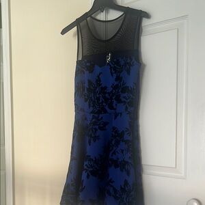 Trixxi Blue and Black Sheath Mini Dress